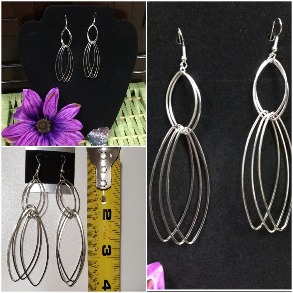 Silver Dangle Earrings NWOT